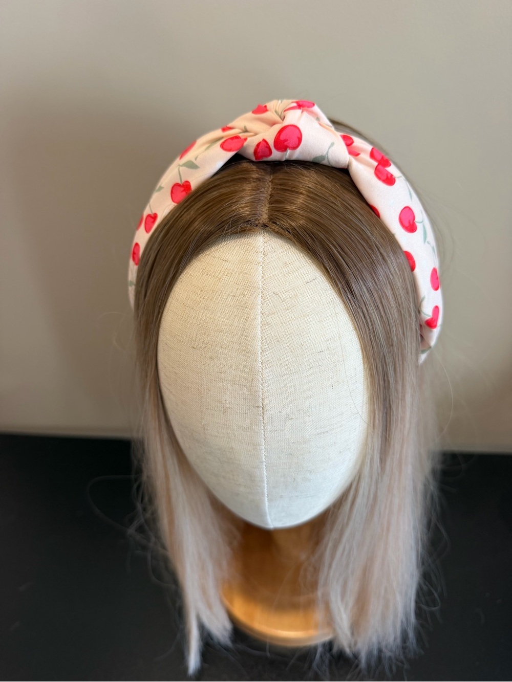 Louis Vuitton Pink and Red Cherry Print Padded Headband